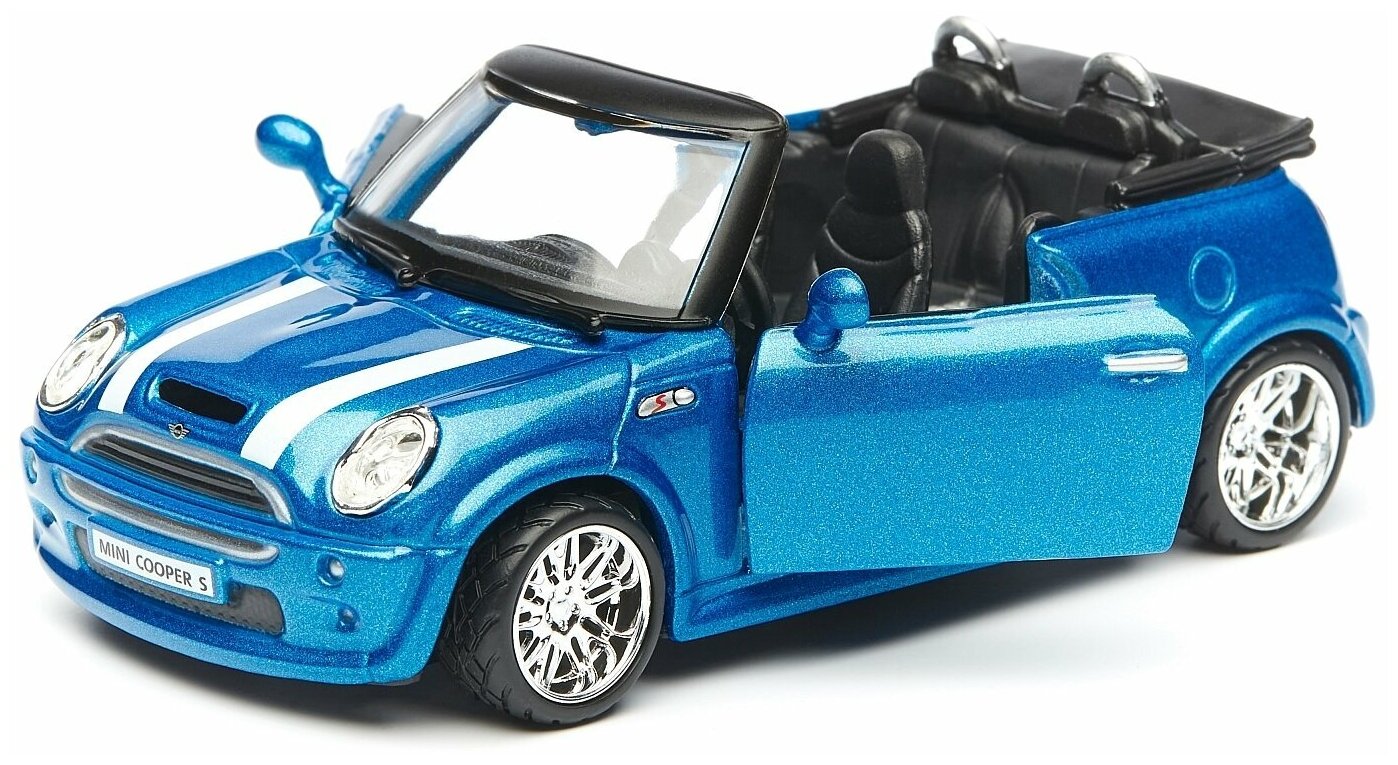 Bburago Коллекционная машинка 1:32 Street Fire MINI COOPER S Cabriolet, синяя