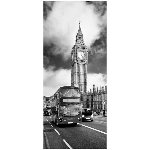 Самоклеящиеся фотообои Биг бен, Лондон, размер: 90x210 см, эффект: черно-белый, отраженный самоклеящиеся фотообои биг бен лондон размер 90x210 см эффект сепия