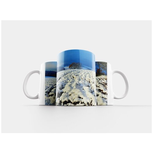 фото Кружка "зимний пейзаж, снег, зима" 320 мл lotsprints
