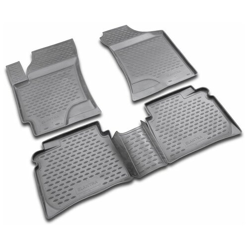 фото Коврики в салон hyundai elantra, 2007-2010, 4 шт. (полиуретан, серые) nlc.20.21.211 18021