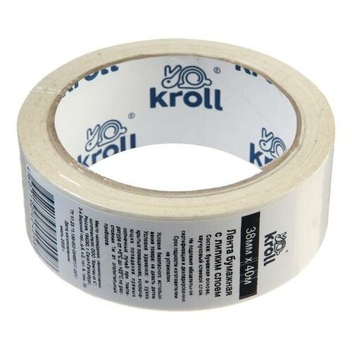 Kroll Лента малярная Kroll, клейкая, на бумажной основе, 38 ммx40 м