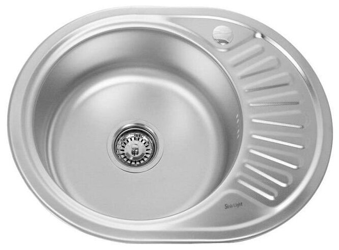 Мойка кухонная врезная нержавеющая сталь SINKLIGHT N 5745 L 0.8/180 1E матовая левая