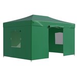 Тент-шатер быстросборный Helex 4366 3x6х3м полиэстер зеленый - изображение