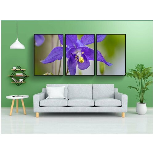 фото Набор модулных постеров для интерьера "колумбия, завод, синий" 60x90 см. в тубусе, без рамки lotsprints