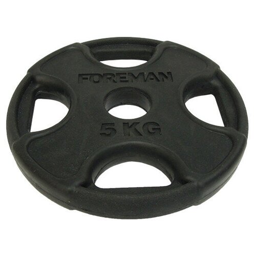 Диск олимпийский Foreman PRR-5KG черный диск для штанги foreman обрезиненный prr 20 кг синий fm prr 20kg bl 04 00