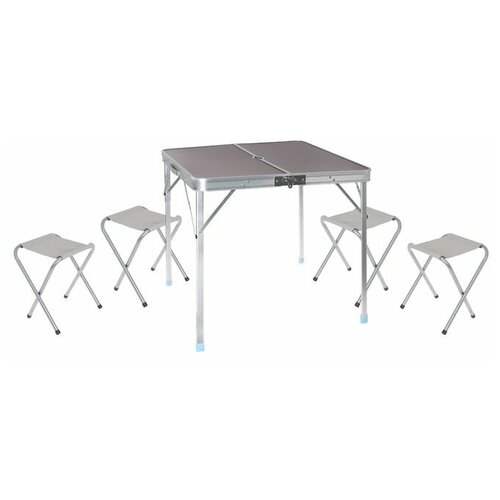 фото Набор туристический складной: стол, размер 81 х 81 х 70 см, 4 стула, размер 43 х 29 х 25 см mikimarket