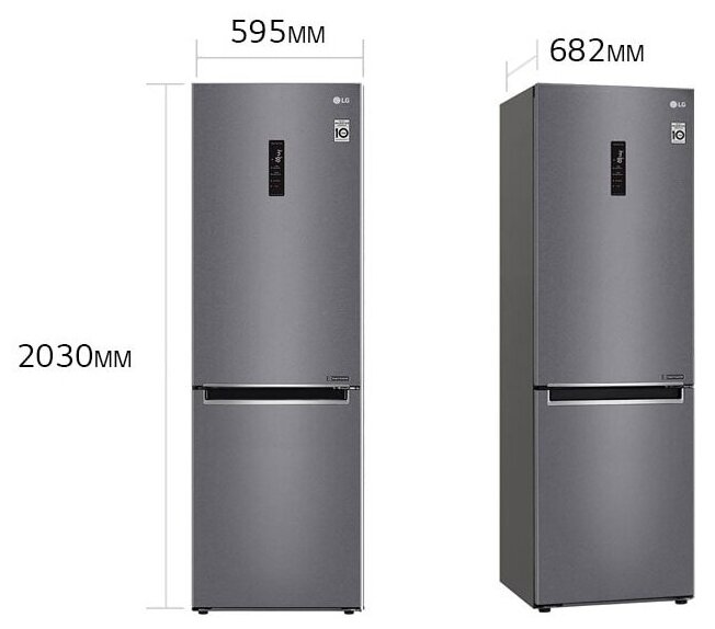 Холодильник LG GA-B509MLSL, графитовый - фотография № 5