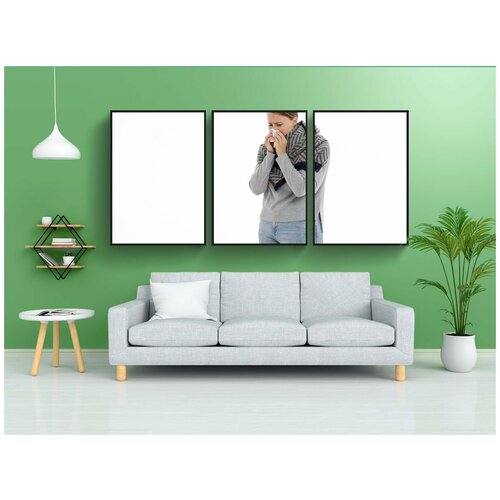 фото Набор модулных постеров для интерьера "болезнь, простуда, грипп" 60x90 см. в тубусе, без рамки lotsprints