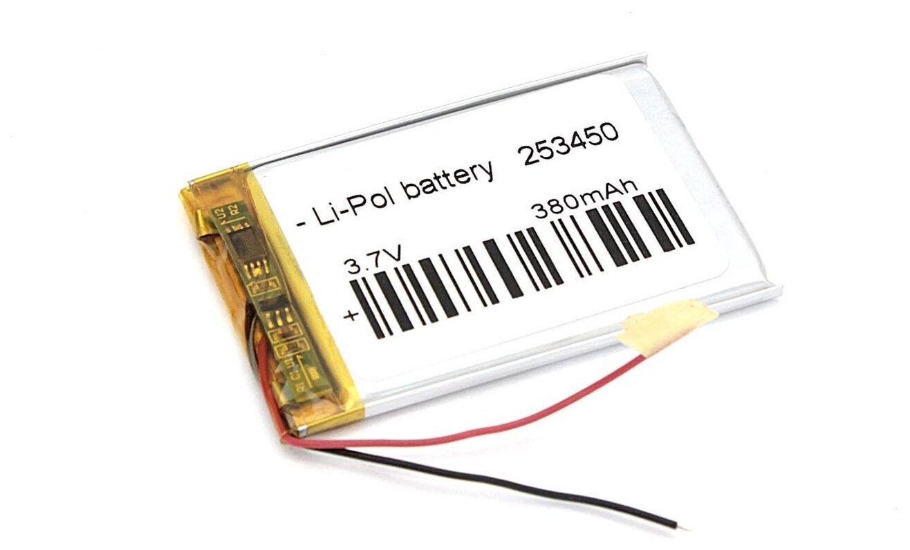 Аккумулятор Li-Pol (батарея) 2.5*34*50мм 2pin 3.7V/380mAh