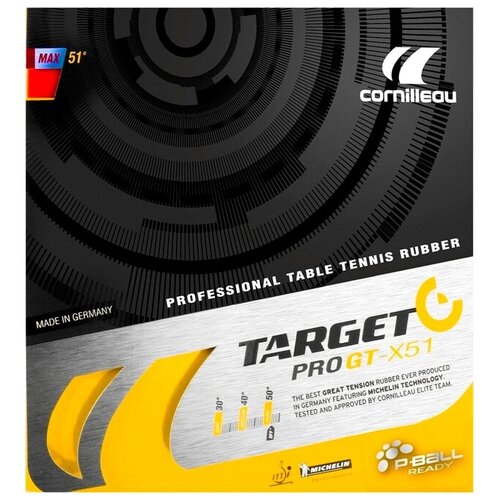 фото Накладка для настольного тенниса cornilleau target pro gt x51 red, max