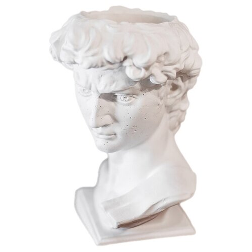 Декоративное кашпо Давид белое 995₽