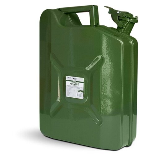 Канистра топливная металлическая вертикальная AVS VJM-10, 10 литров (зеленая), A07418S канистра металлическая 10 литров зеленая 1 шт
