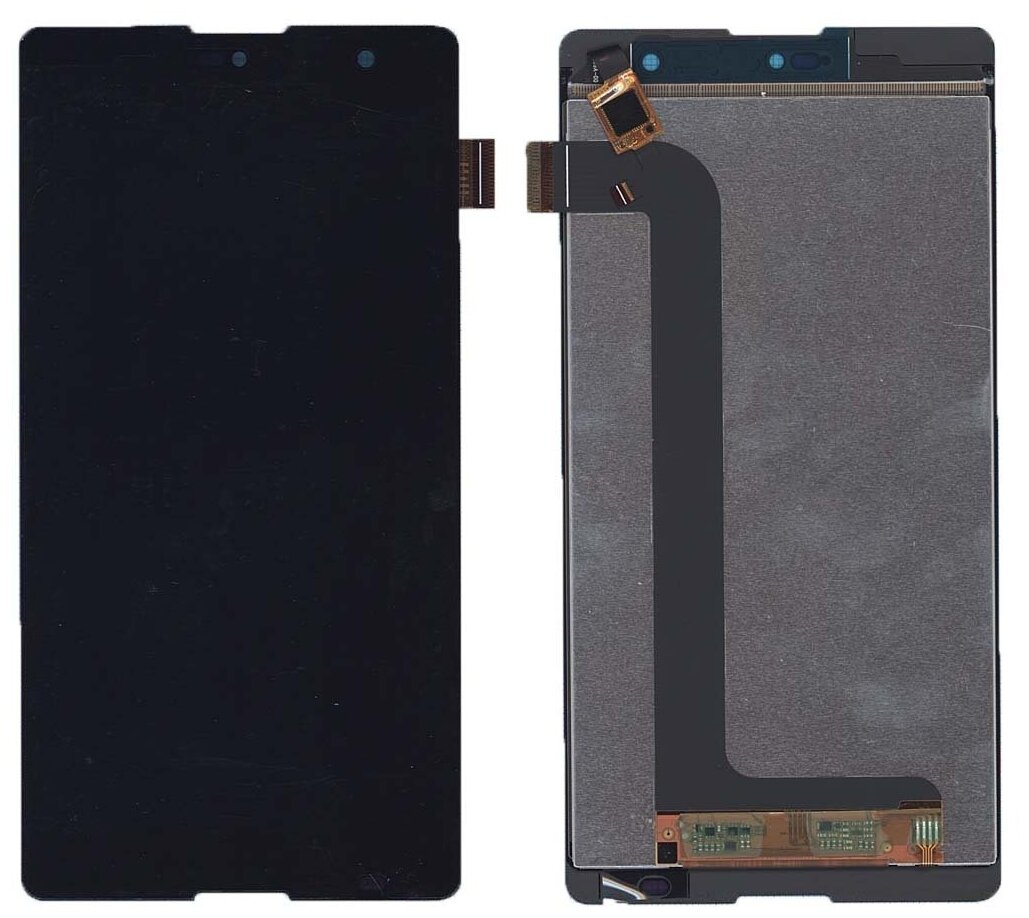 Дисплей (экран) в сборе с тачскрином для Micromax Canvas Fire 5 Q386 черный