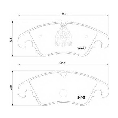 Колодки тормозные передние EPAD снят с производства, TEXTAR, 2474381