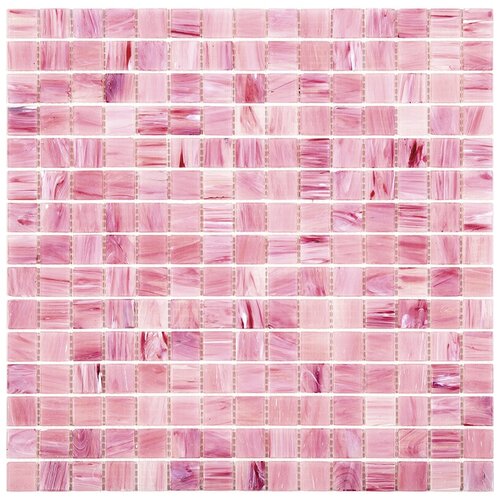 Мозаика одноцветная чип 20 стекло Alma ST-RD211 розовый квадрат глянцевый