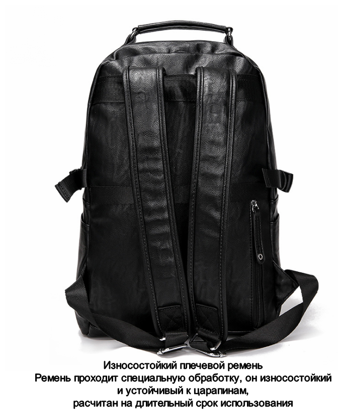 Рюкзак MyPads Premium M7738 из качественной импортной натуральной кожи для ноутбуков 14/ 15/15.4 дюймов износостойкий многофункциональный снижающ.