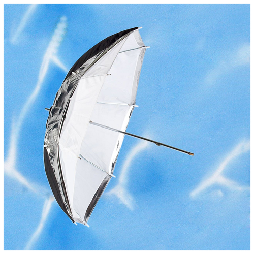 Зонт Grifon US-84TSB (84/100см) просветный чёрный-серебро