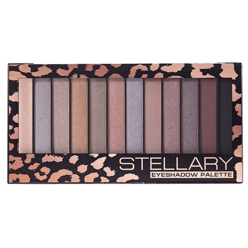 STELLARY Палетка теней для век Eyeshadow Palette, 12 цветов 04 cool smokey