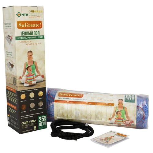 Тёплый пол Мат нагревательный ЧТК SoGreate Euro 800 Вт50 квм 10914₽