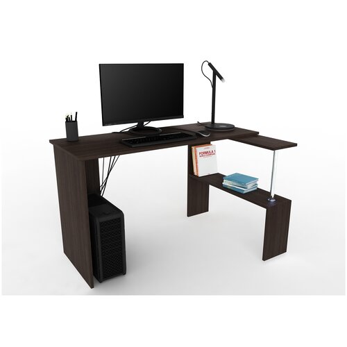 Дизайн Фабрика компьютерный стол Island, ШхГхВ: 120х80х73.2 см, цвет: венге