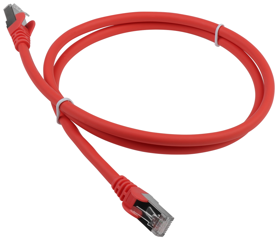 Патч-корд Lanmaster LAN-PC45/S6A-2.0-RD FTP вилка RJ-45-вилка RJ-45 кат.6А 2м красный LSZH (уп.:1шт) - фото №1