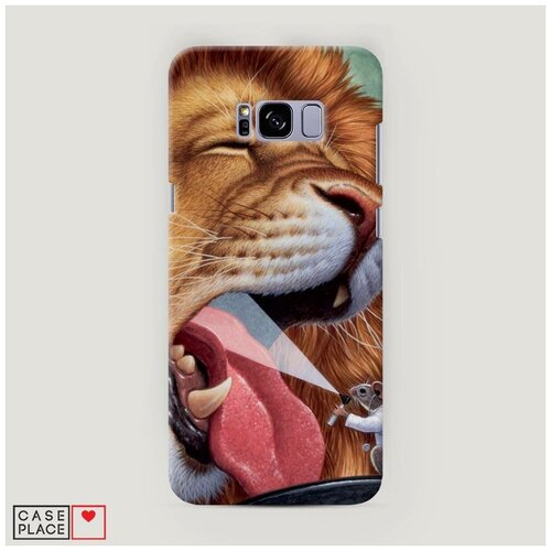 фото Чехол пластиковый samsung galaxy s8 plus лев на осмотре case place