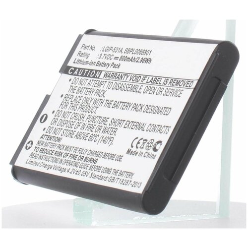 Аккумулятор iBatt iB-U1-M438 800mAh для LG GS101, KG280, LG-T500, GB110, GB106, AN160, GM205, GB125, Saber True, GB101, KU250, KX191, аккумулятор ibatt ib u1 m461 800mah для lg kp501 kp500 cookie gs500 cookie plus kc550 kf700 gs500v kc700 cf750 gd550 kc780