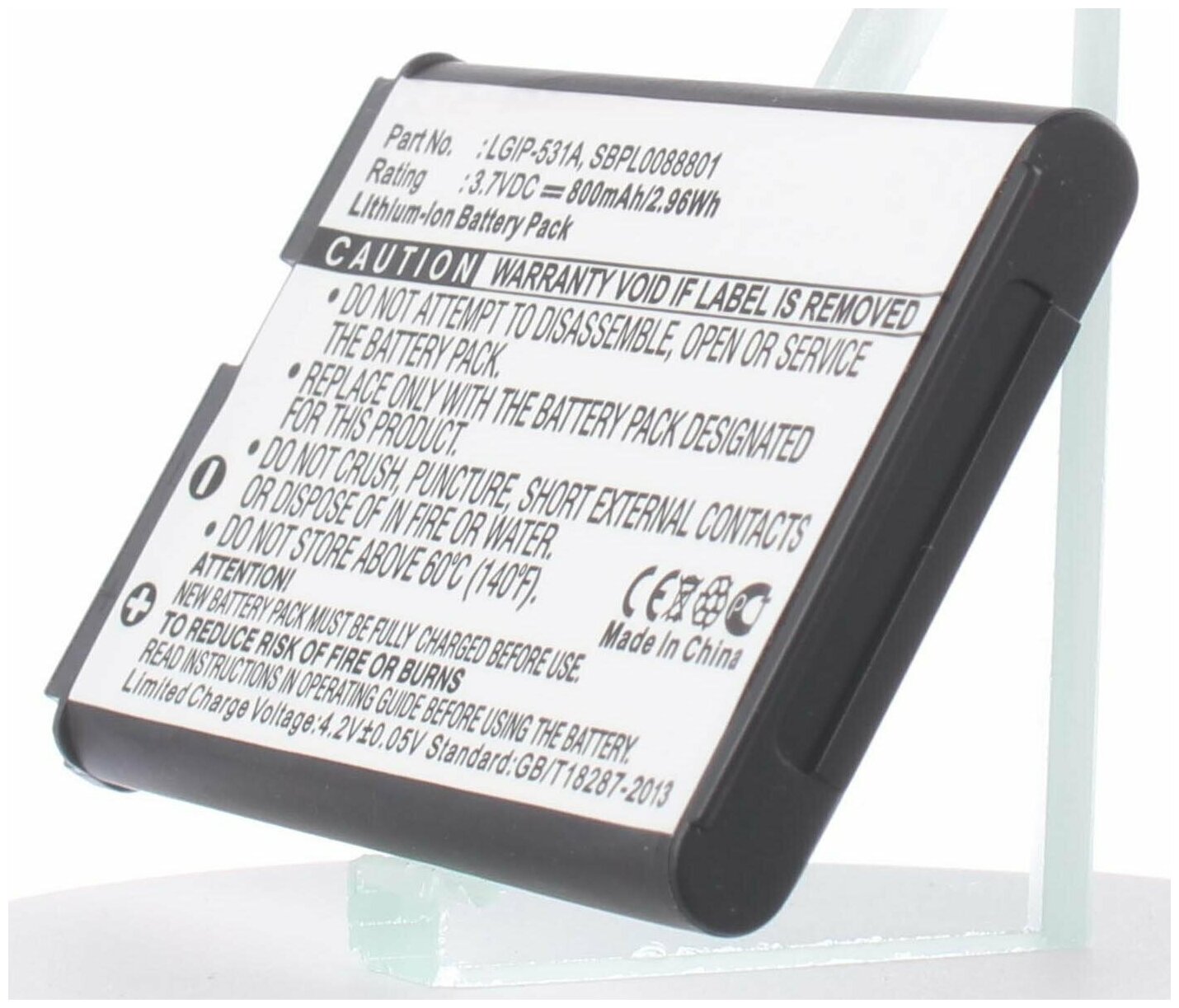 Аккумулятор iBatt iB-U1-M438 800mAh для LG GS101 KG280 LG-T500 GB110 GB106 AN160 GM205 GB125 Saber True GB101 KU250 KX191