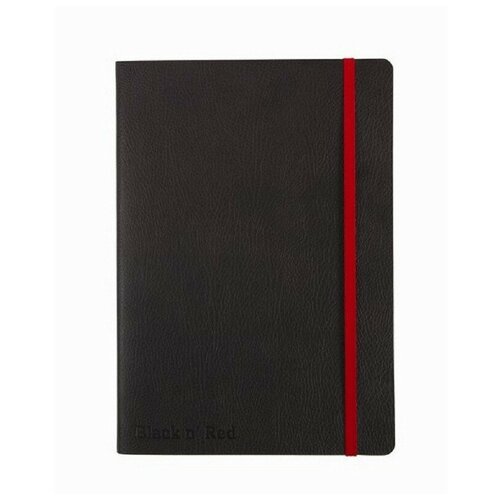 фото Блокнот oxford black&red а5 72л с резинкой, мягкая обложка, 400051204