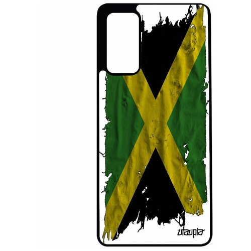 фото Чехол на мобильный galaxy s20fe, "флаг ямайки на ткани" патриот государственный utaupia