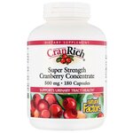 Natural Factors CranRich Super Strength Cranberry Concentrate (концентрат клюквы) 500 мг 180 капсул - изображение