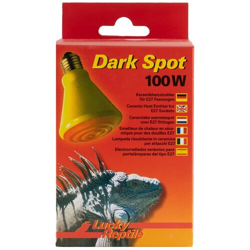 фото Лампа тепловая керамическая для рептилий lucky reptile "dark spot 100вт" (германия)