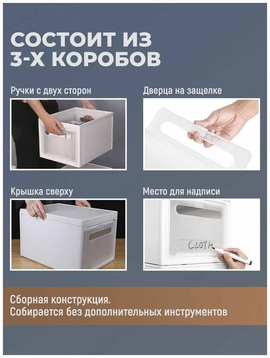 Homsu Комод из 3х ящиков для хранения вещей с колесиками Premium, 80 x 30 x 25 см HOM-1341 . - фотография № 12