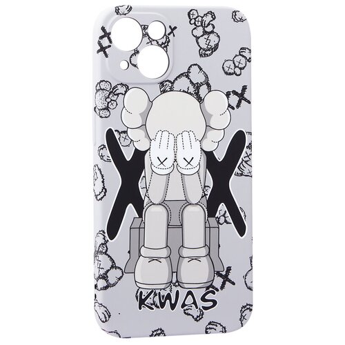 фото Чехол для iphone 13 (6.1") силикон luxo 0.8мм с флуоресцентным рисунком kaws j92