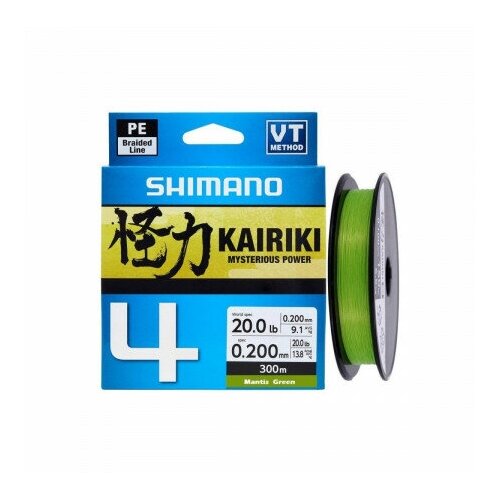 фото Леска плетёная shimano kairiki 4 pe 150м зеленая (ldm54te0606015g (150 м 0,06мм) )