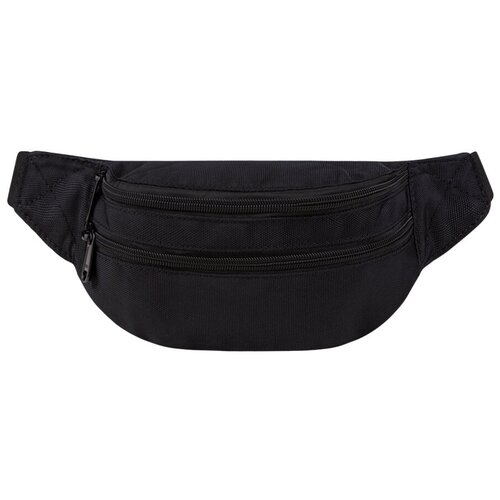 Сумка на пояс / Street Bags / SB-002-013 Поясная сумка с двумя отделениями 23x8x15 см / чёрный / (One size)