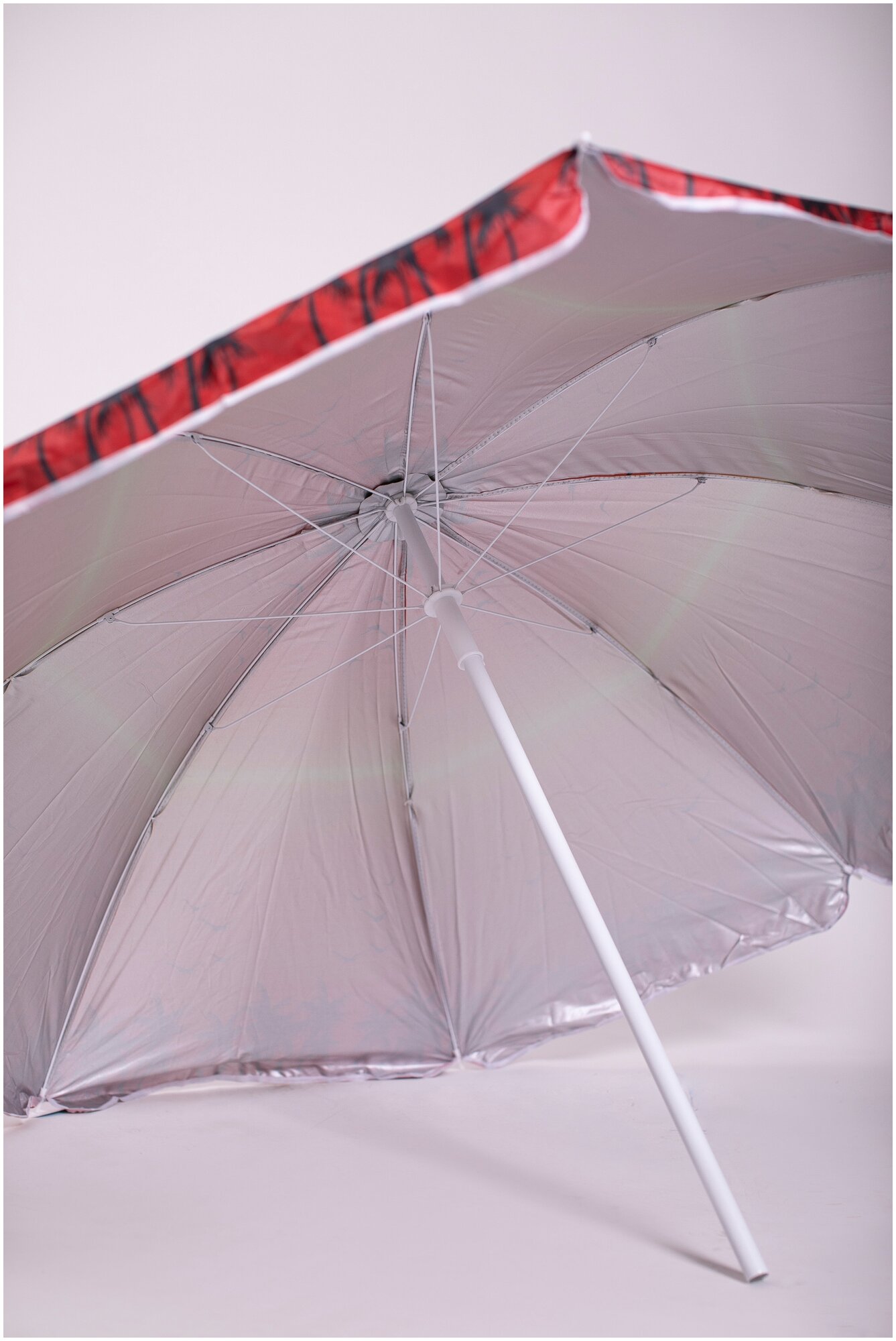 Зонт пляжный, солнцезащитный 1.55 м 8 спиц, . Материал купола плащевка. - фотография № 6