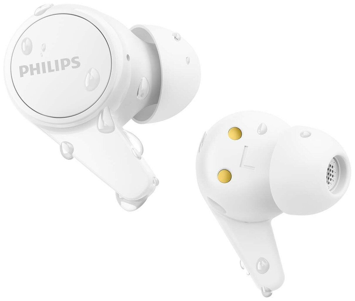 Гарнитура Philips TAT1207WT Bluetooth вкладыши белый [tat1207wt/00]