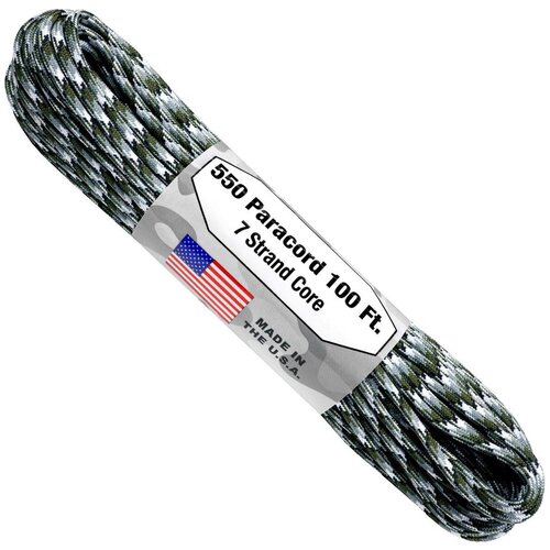 Паракорд Atwood Rope MFG 550 Siberian Camo, 30 м 250 colors paracord 550 rope type iii 7 stand 100ft 50ft paracord cord rope survival kit wholesale