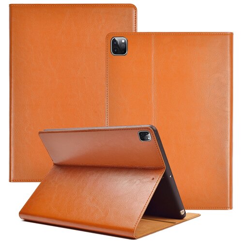 фото Чехол-книжка mypads для apple ipad pro 12.9 2020/ 2021 (mhnf3 /k3 /q3) (mhr83 /43 /e3) (mxfa2,my2j2,mxau2) из качественной импортной кожи с подставкой светло-коричневый