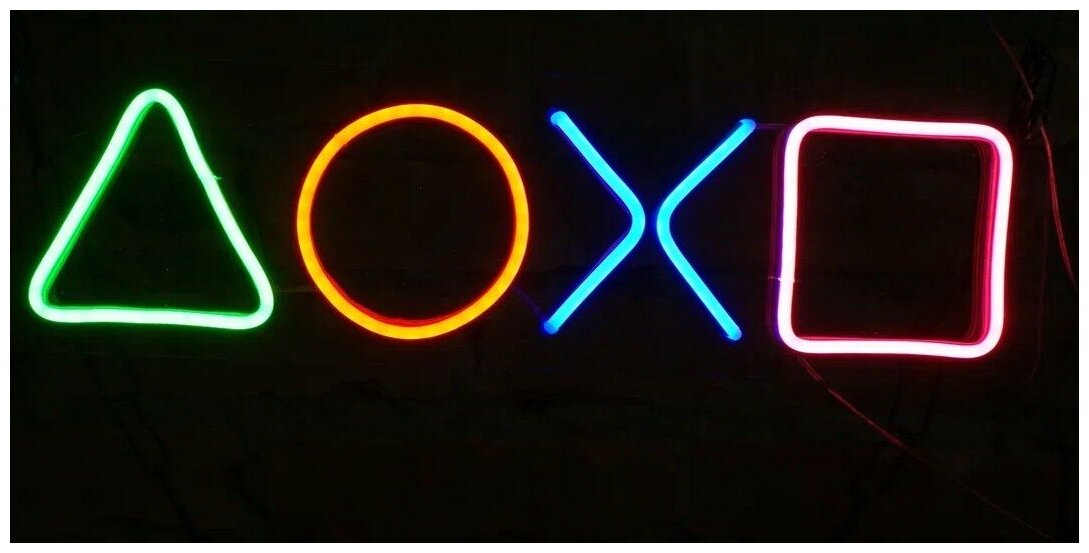 Светильник-ночник неоновый декоративный NEO Playstation -Джойстик, размер 13х40 см - фотография № 3