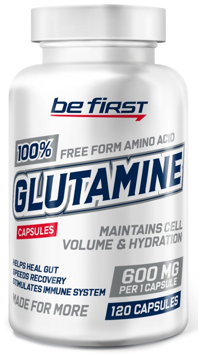 Аминокислота Be First Glutamine Capsules, 120 капсул