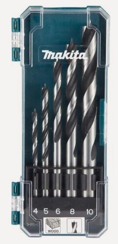 Изображение товара Набор сверл по дереву Makita 5 шт. (4,5,6,8,10 мм) D-72861
