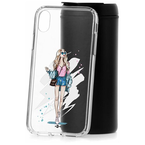 фото Чехол для apple iphone xr kruche print fashion girl / чехол для apple iphone / чехол с рисунком / чехол с принтом / чехол для айфон / бампер на айфон / чехол накладка для iphone / противоударная накладка для iphone / защита для iphone / защита на айфон / cиликоновый чехол для iphone / пластиковый чехол на iphone / защитный чехол для iphone кruче,kruche