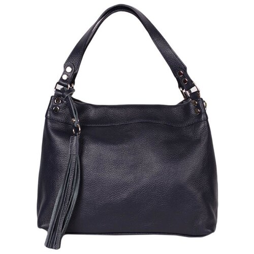 Сумка  хобо Mia Donna повседневная, натуральная кожа, синий