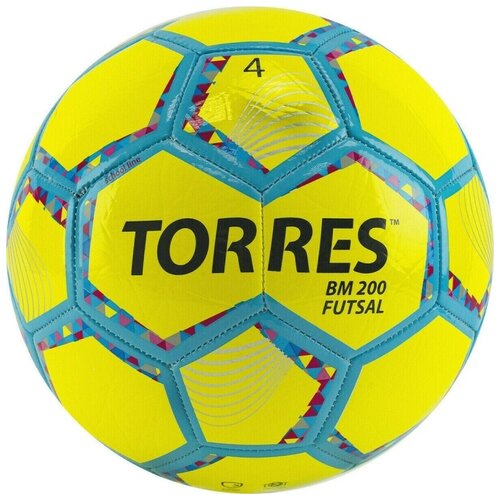 фото Мяч футзальный torres futsal bm 200 арт.fs32054, р.4, 32 панели. tpu, 4 подкл. слоя, желтый