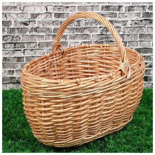 фото Корзина «грибная», №1, с обруча, 34х24х20/32 см, 10 л, лоза 3426244 сима-ленд