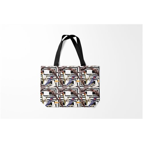 фото Сумка-шоппер / 46х35 см / птицы / попугаи какаду burnettie