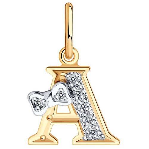 фото Золотая подвеска-буква «а» 030650 sokolov