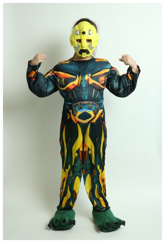 Детский костюм трансформера "Бамблби" с мышцами, размер 130–135